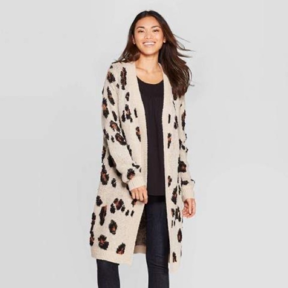 Knox Rose Cream and Black Patterned Cardigan